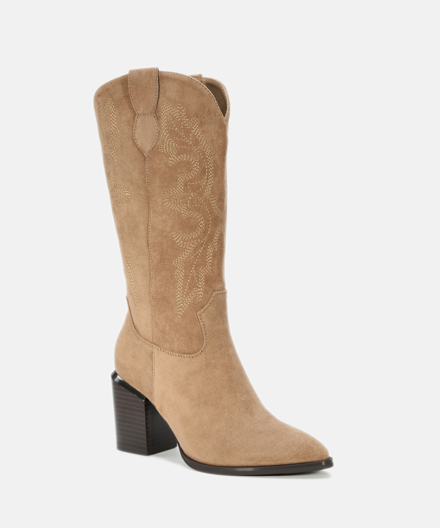 Botas cowboy media caña detalle tacón image number null